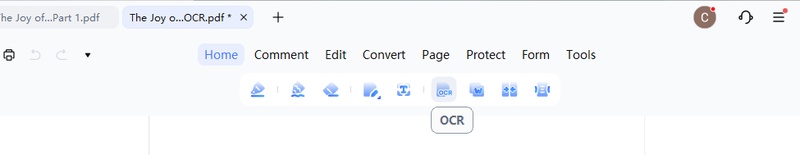 press the ocr button