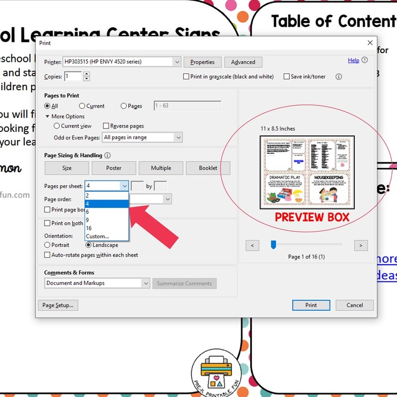 print multiple page booklet