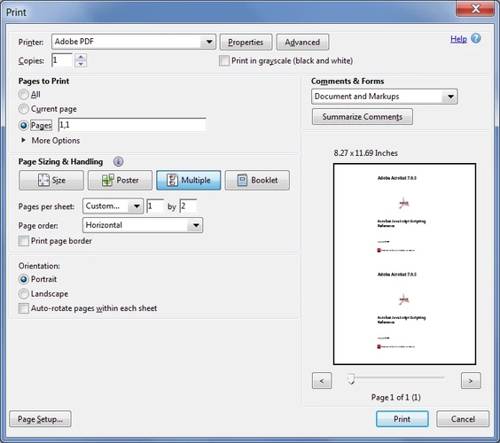 print multiple pdf in adobe