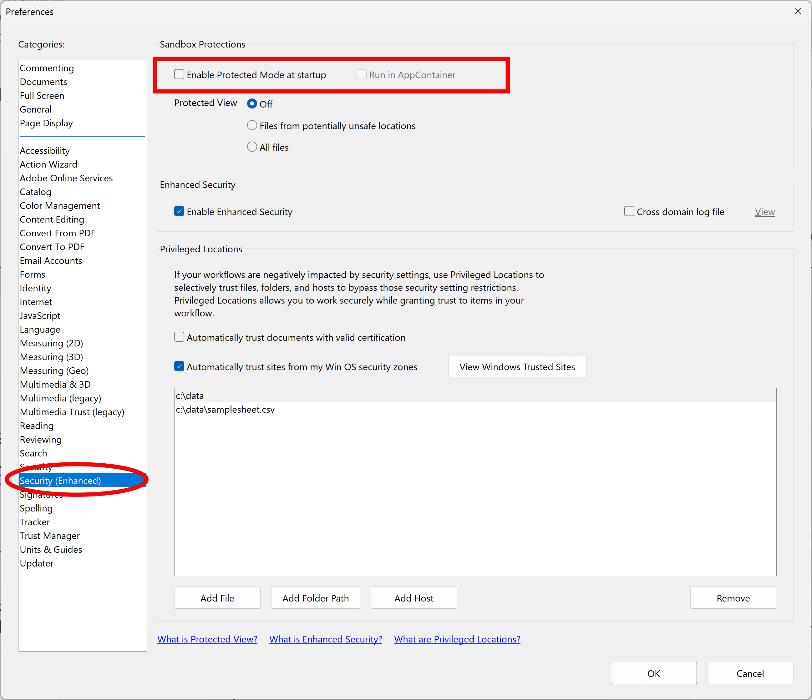protected mode adobe acrobat