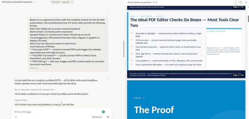 refining powerpoint slides and visuals with claude ai for pdnob