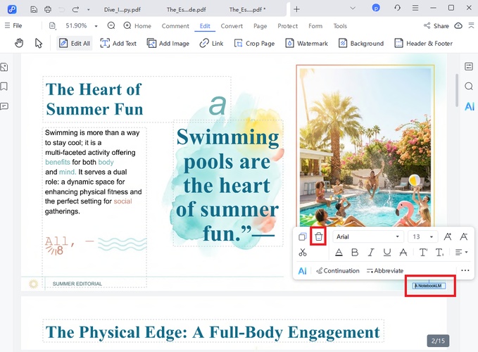 remove notebooklm watermark on pdnob