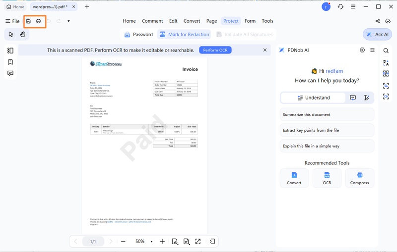 save or export your pdf