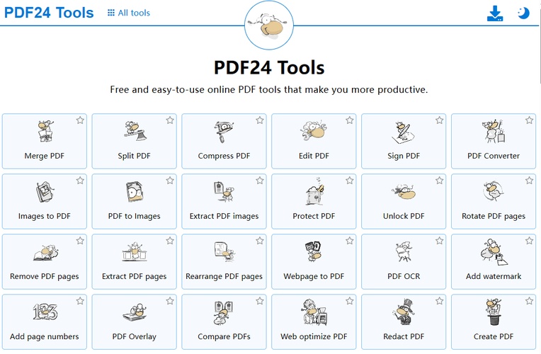 scan and edit a document in pdf24 tools