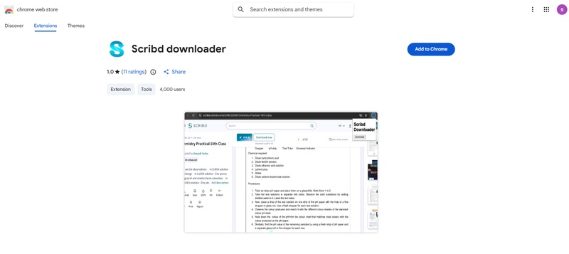 extensión Scribd Downloader para Chrome