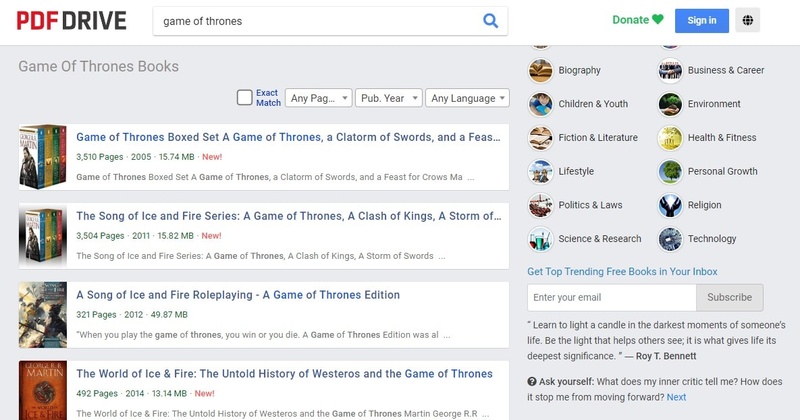 search box to type the book title