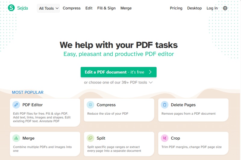 sejda pdf as the foxit alternative