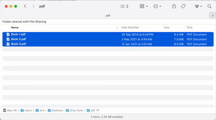 select all pdf preview