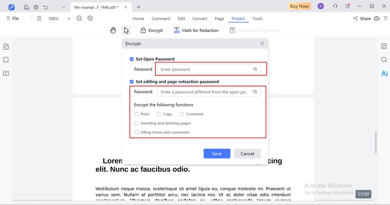 set a strong password