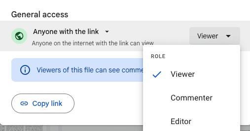 set viewer permissions