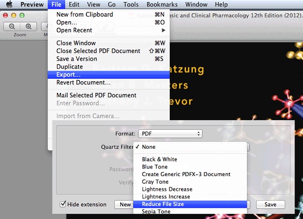shrink pdf on mac using preview