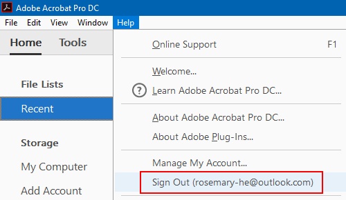 sign out acrobat collaboration synchronizer