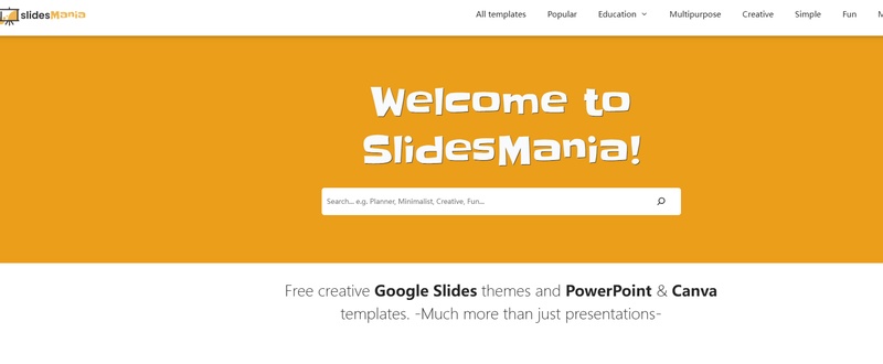 slidesmania as the alternative of slidesgo