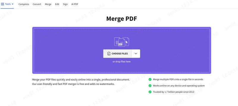 smallpdf merge pdf tool