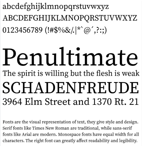 source serif 4 font style