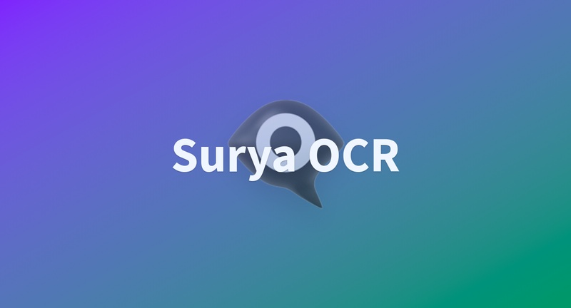 surya ocr as tesseract ocr alternatives