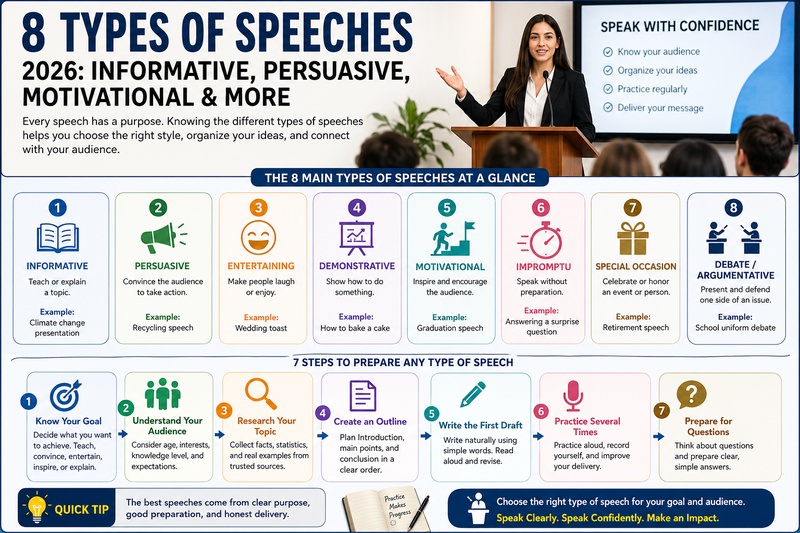 top 8 types of speeches