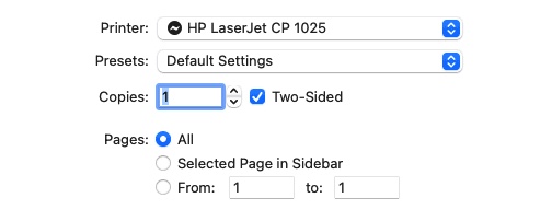 turn on two sided printing