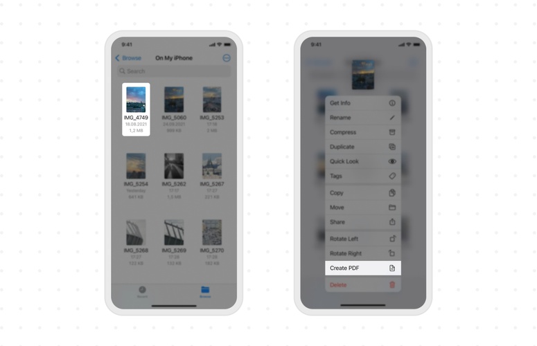 turn screenshots into pdfs on iphone