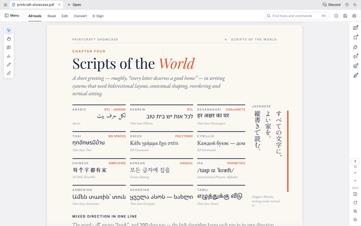 typography claims in pdfcraft