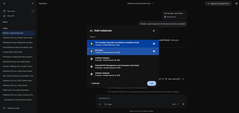 use multiple notebooks