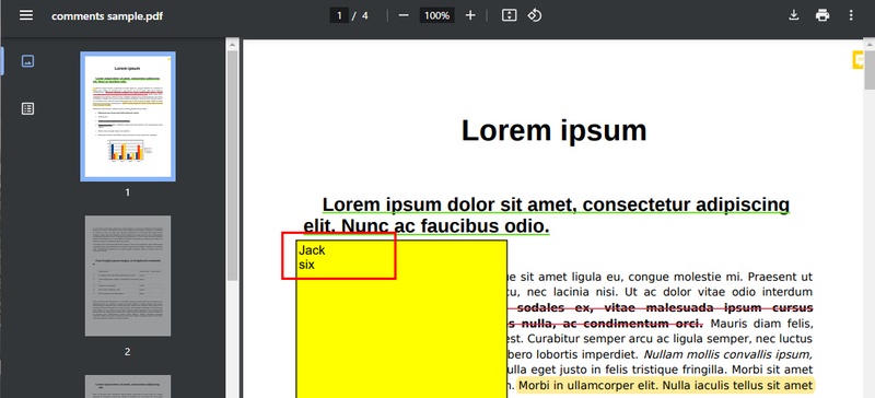 view comments in pdf using chrome