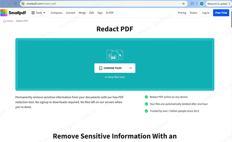 white out pdf by smallpdf