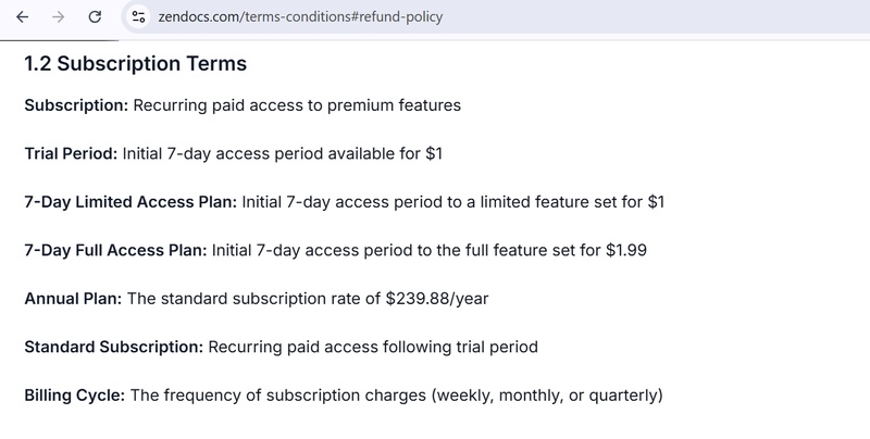 zendocs pricing plans