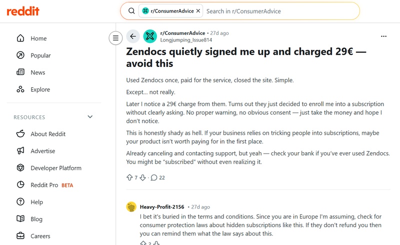 zendocs reviews on reddit