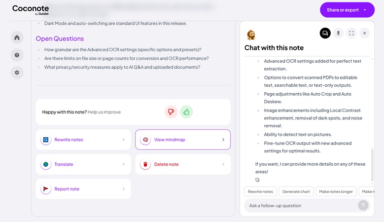 mindmap coconote ai