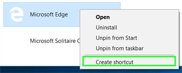 create shortcut