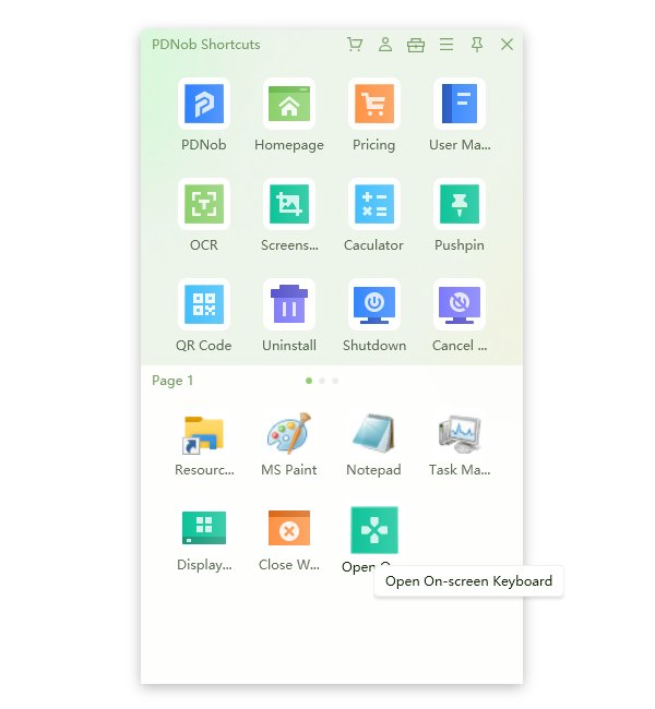 open on screen keyboard icon