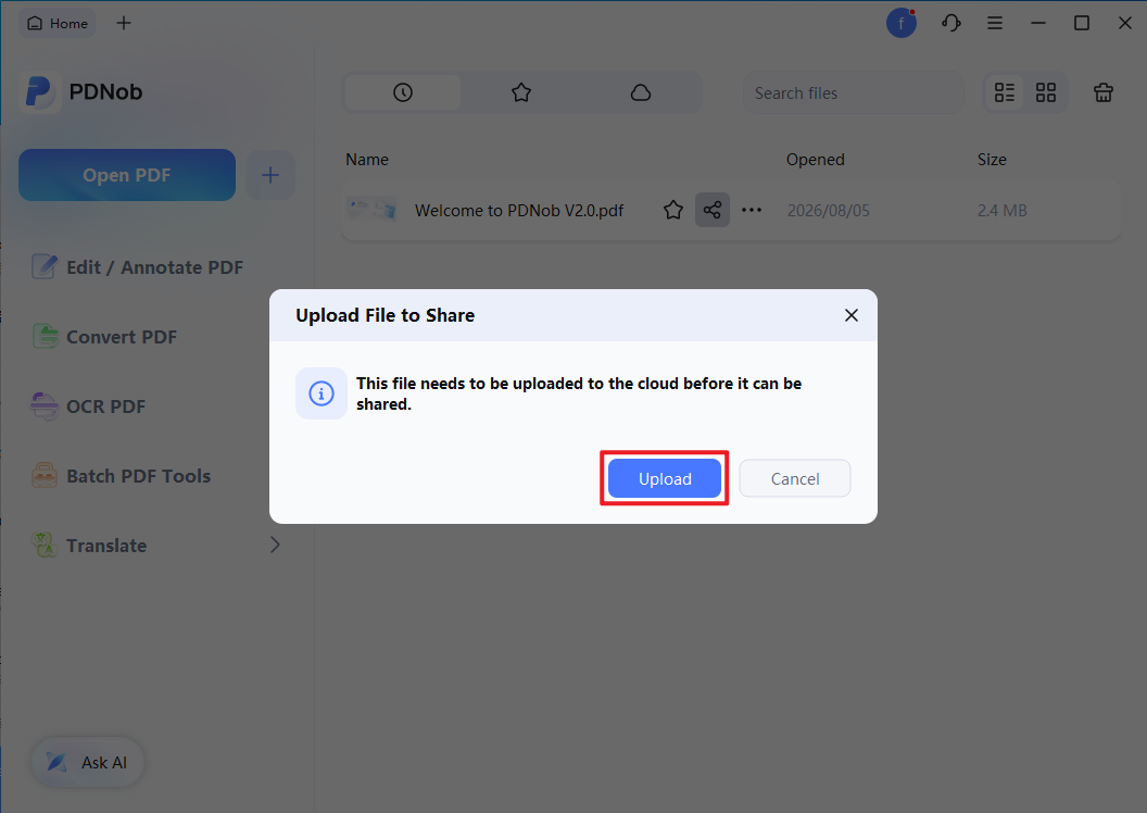 upload file to cloud