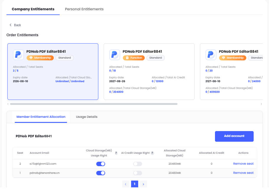 remove member license