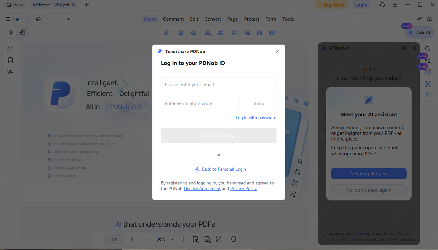 input team member account and password
