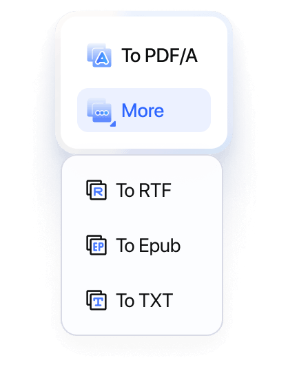 Convert PDF to other formats