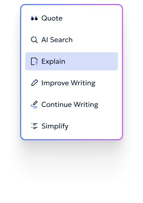 PDF explanation interface