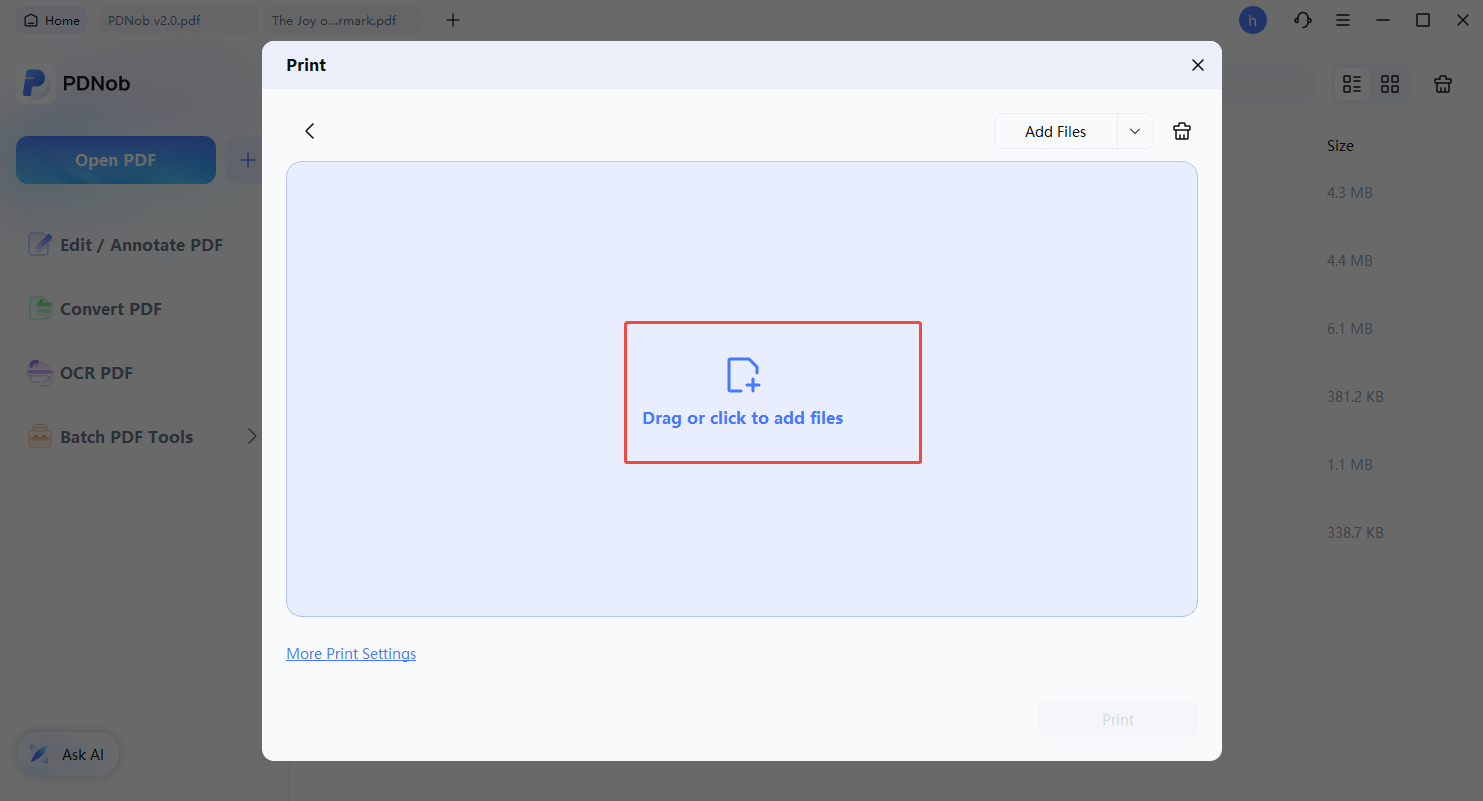 batch print add files