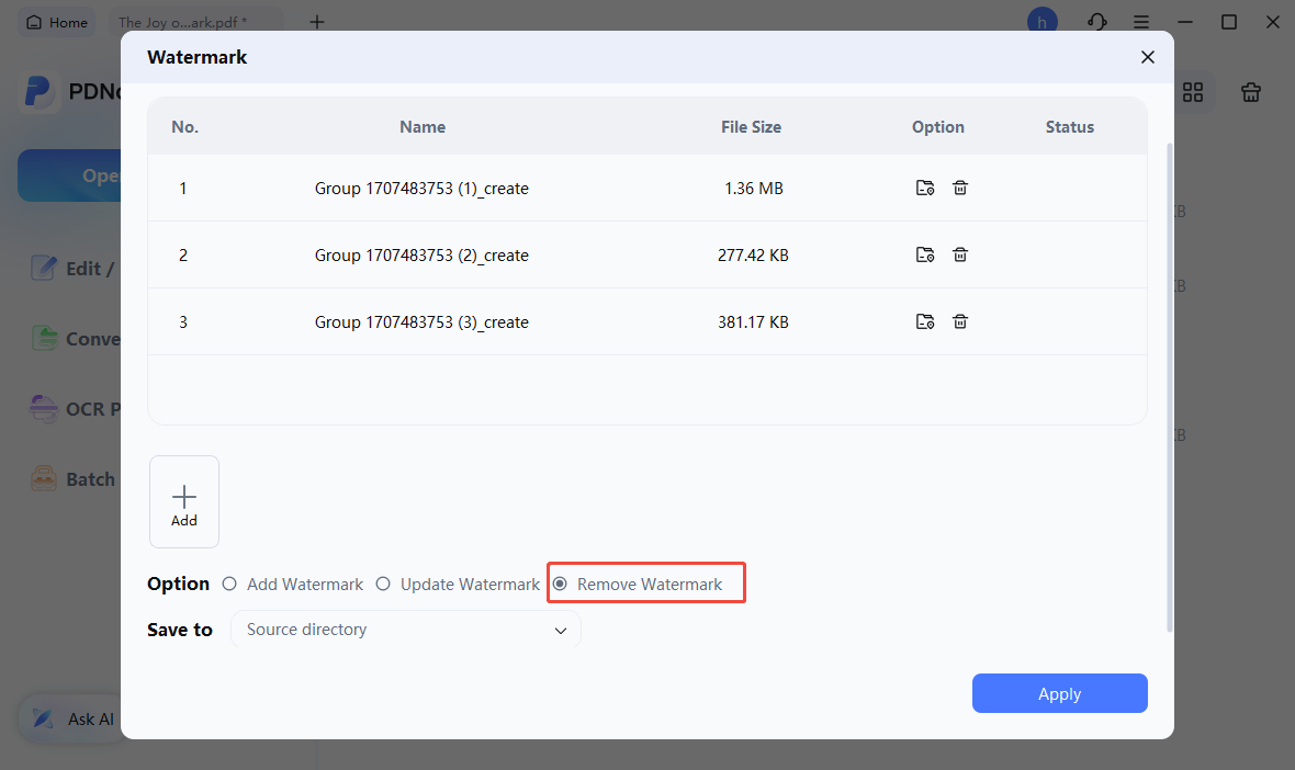 batch remove watermark pdf
