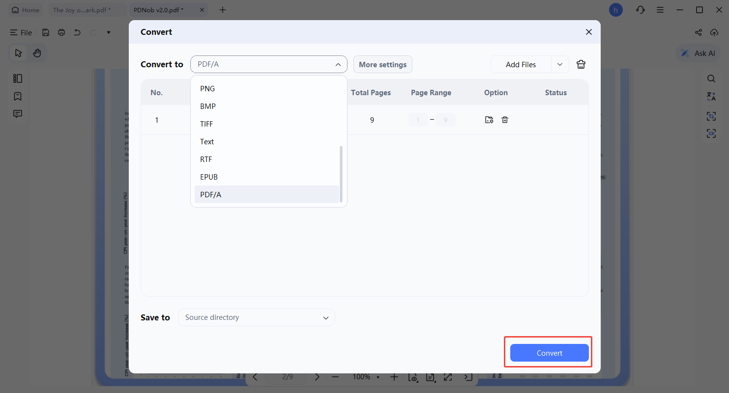 convert pdf to pdf/a
