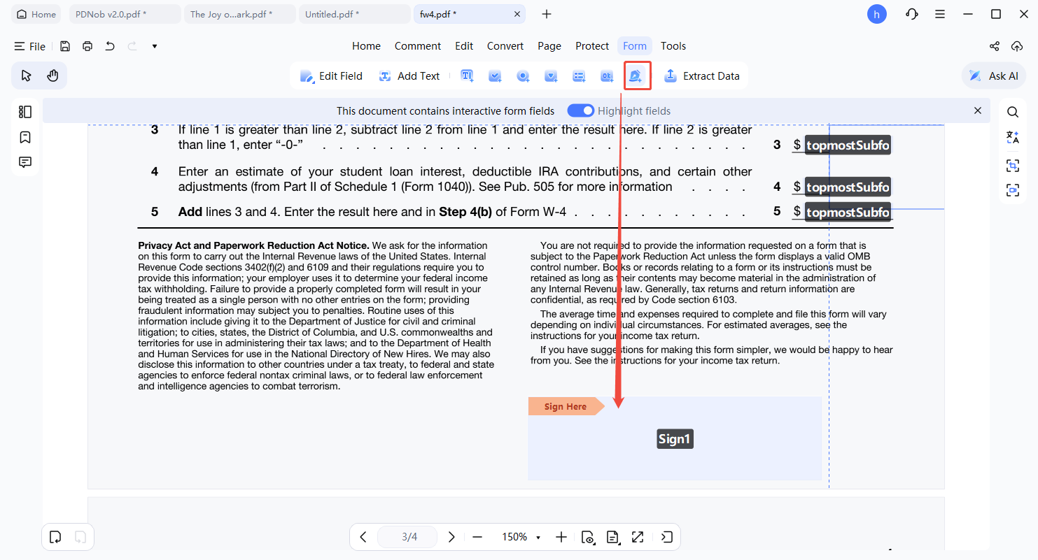 How to Create and Fill PDF Forms with PDNob - User Guide