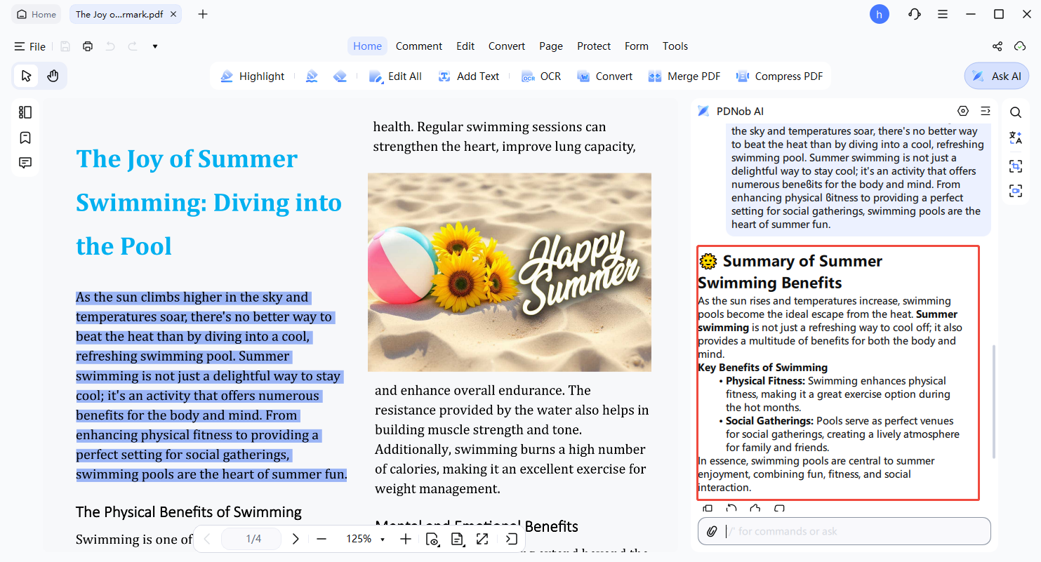 get custom summary