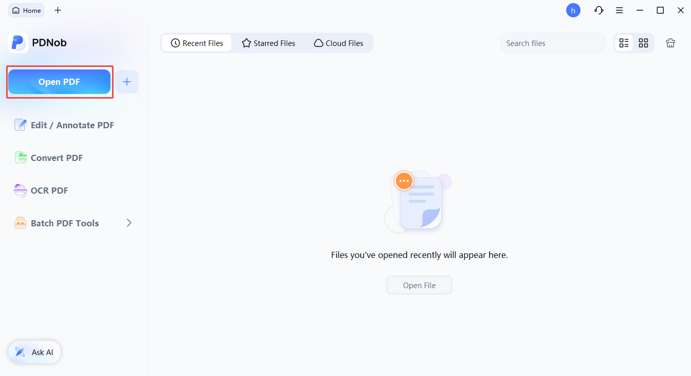 open pdf from device
