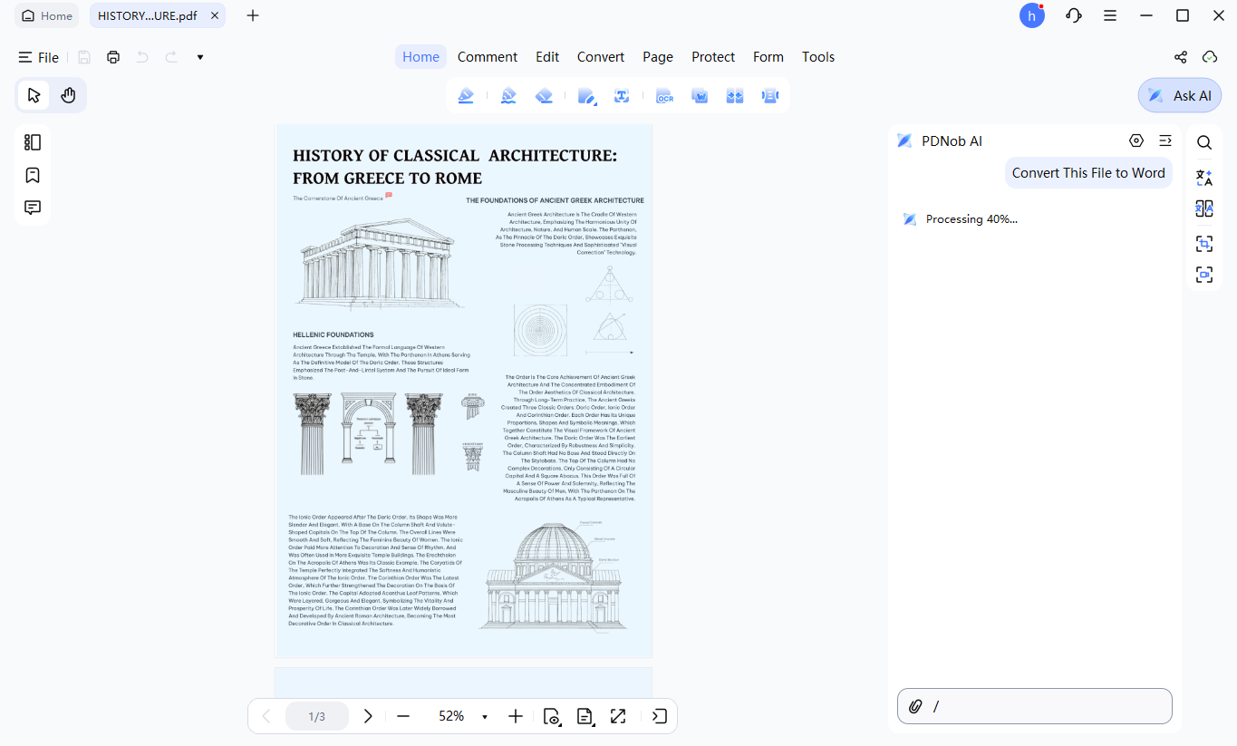 run the pdf action