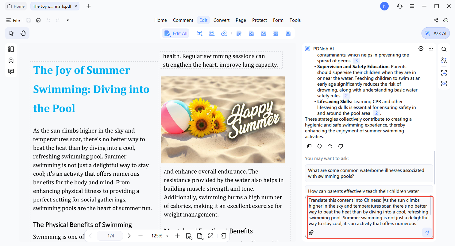 translate selective content