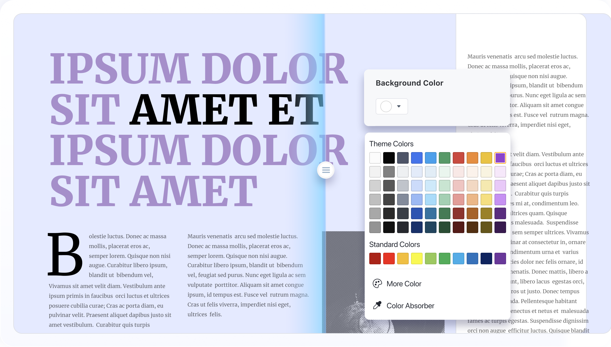 change background with pdnob