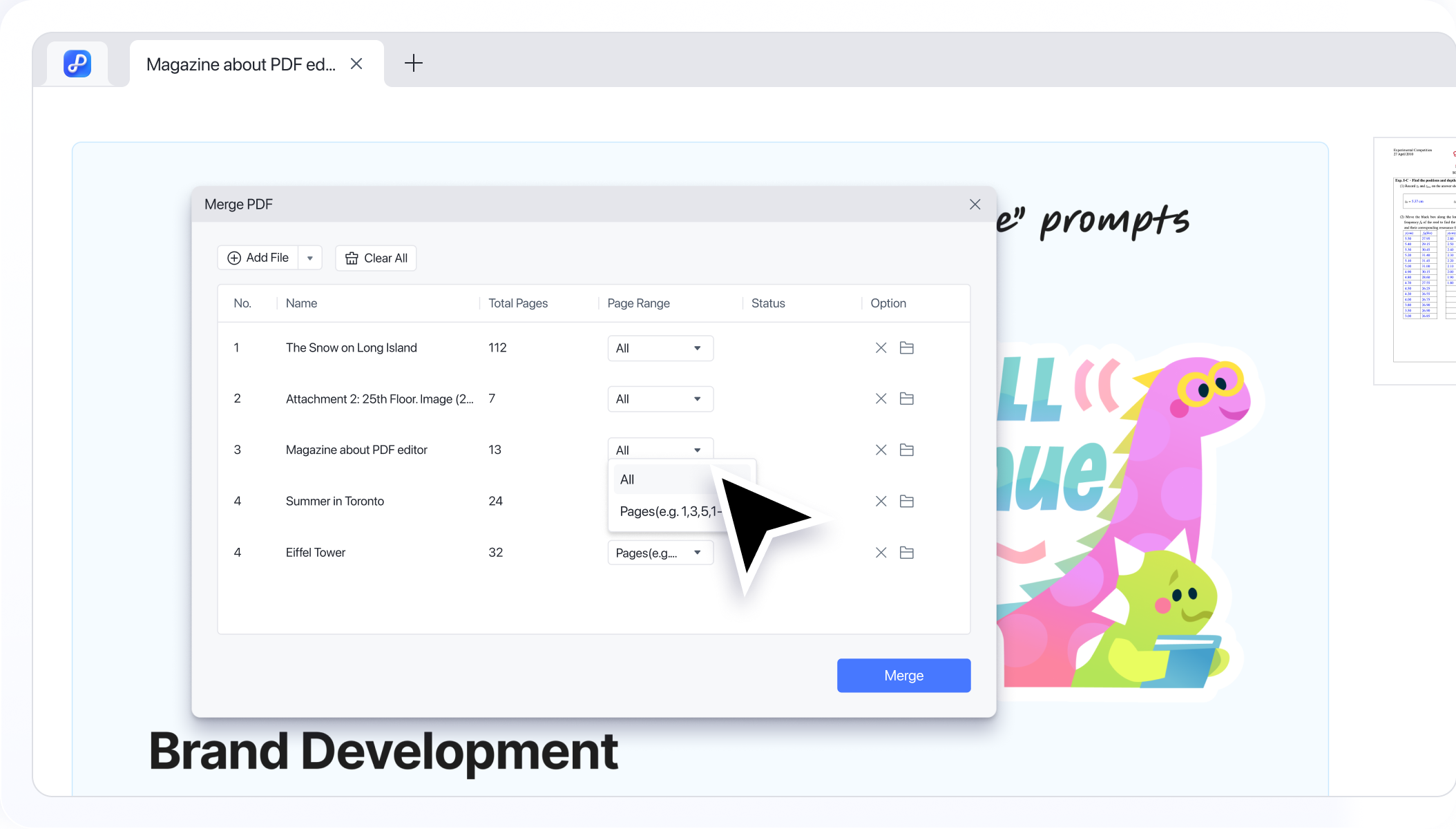 split pdf with pdnob